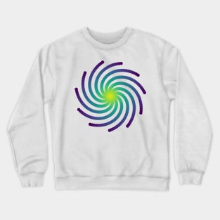 Galaxy Spiral | Dark Peacock Yellow Green Blue Crewneck Sweatshirt